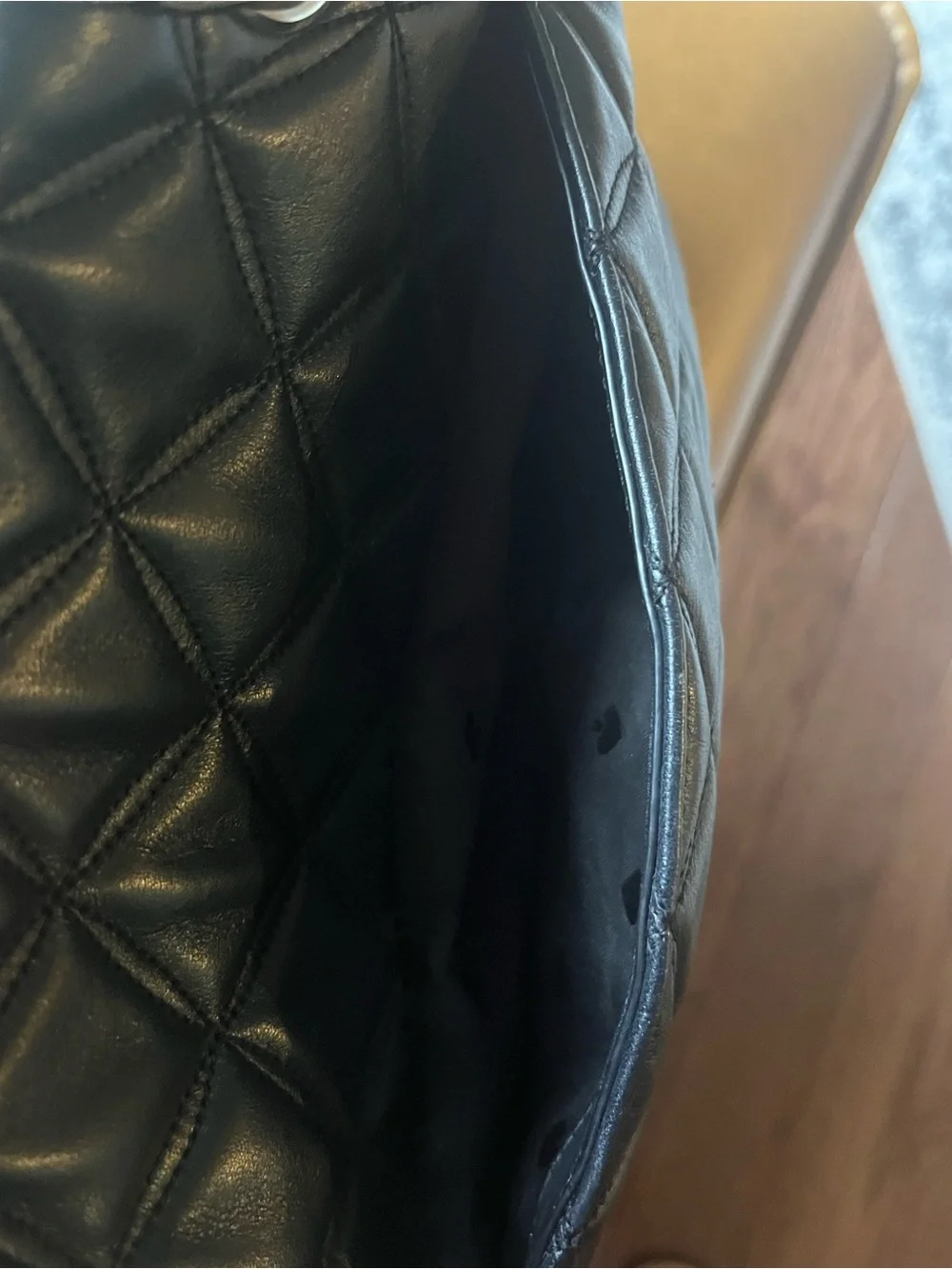 Kate Spade Natalia Black Quilted Leather Chain-Handle Tote